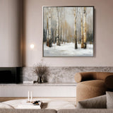 Abstract 1233 Canvas Art 16" x 16" / 40 x 40 cm / Black