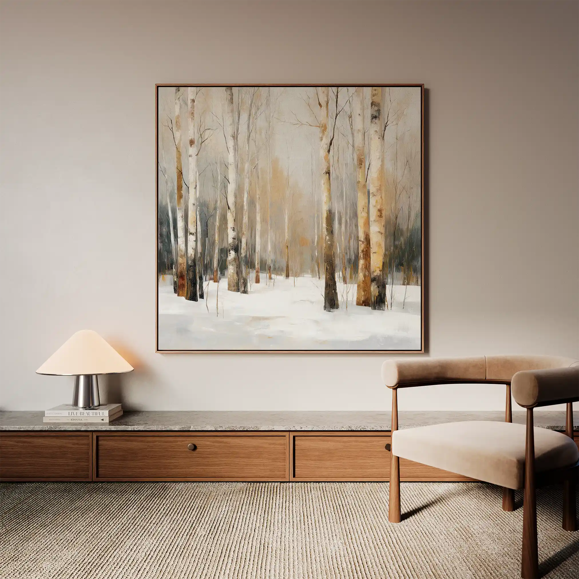 Abstract 1233 Canvas Art 60 x 60 cm / Black