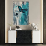 Floral 1233 Canvas Art 18" x 24" / 45 x 60 cm / Black