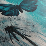 Floral 1233 Canvas Art 18" x 24" / 45 x 60 cm / Black