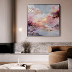 Abstract 1234 Canvas Art 16" x 16" / 40 x 40 cm / Black