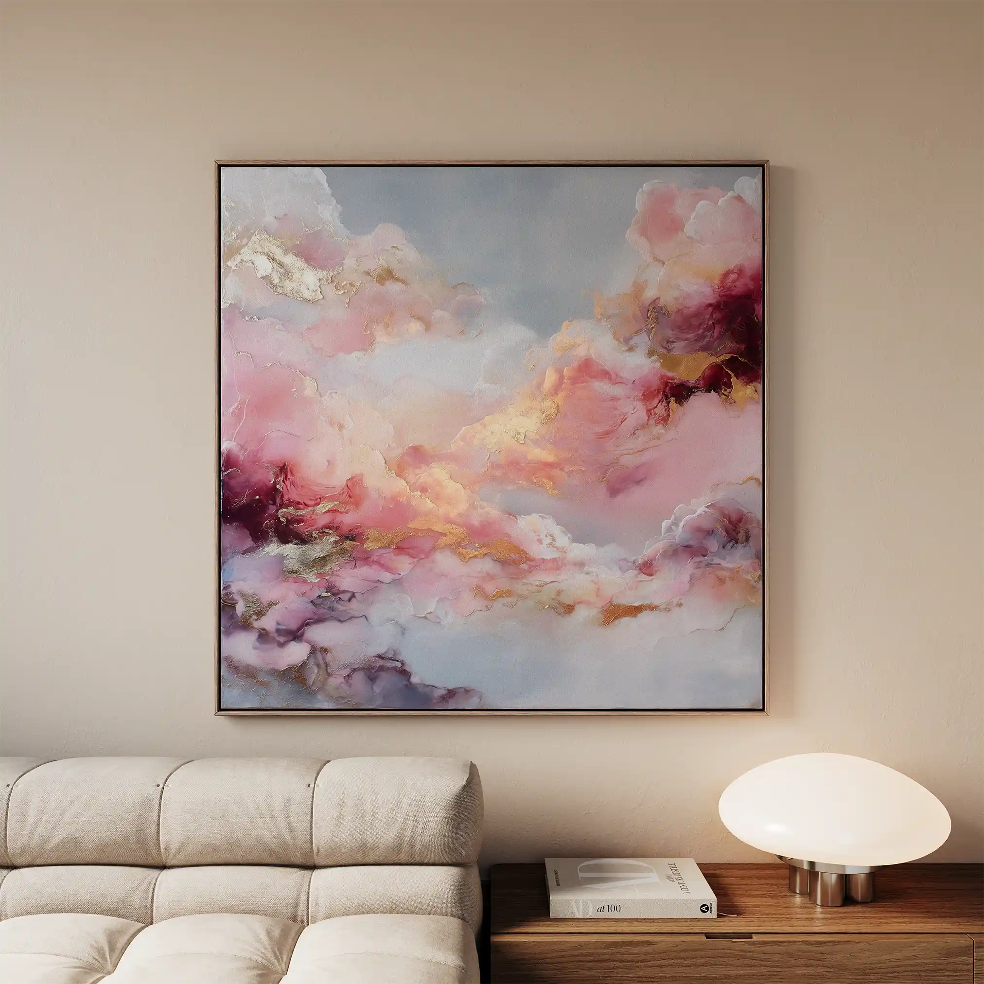 Abstract 1234 Canvas Art 60 x 60 cm / Black