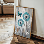Floral 1234 Canvas Art 18" x 24" / 45 x 60 cm / Black