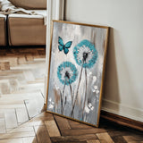 Floral 1234 Canvas Art 18" x 24" / 45 x 60 cm / Black