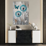 Floral 1234 Canvas Art 18" x 24" / 45 x 60 cm / Black