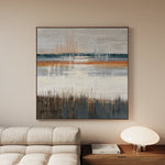 Abstract 1235 Canvas Art 16" x 16" / 40 x 40 cm / Black