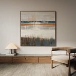 Abstract 1235 Canvas Art 16" x 16" / 40 x 40 cm / Black