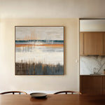 Abstract 1235 Canvas Art 16" x 16" / 40 x 40 cm / Black