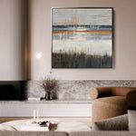 Abstract 1235 Canvas Art 16" x 16" / 40 x 40 cm / Black