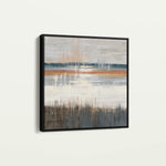 Abstract 1235 Canvas Art 16" x 16" / 40 x 40 cm / Black