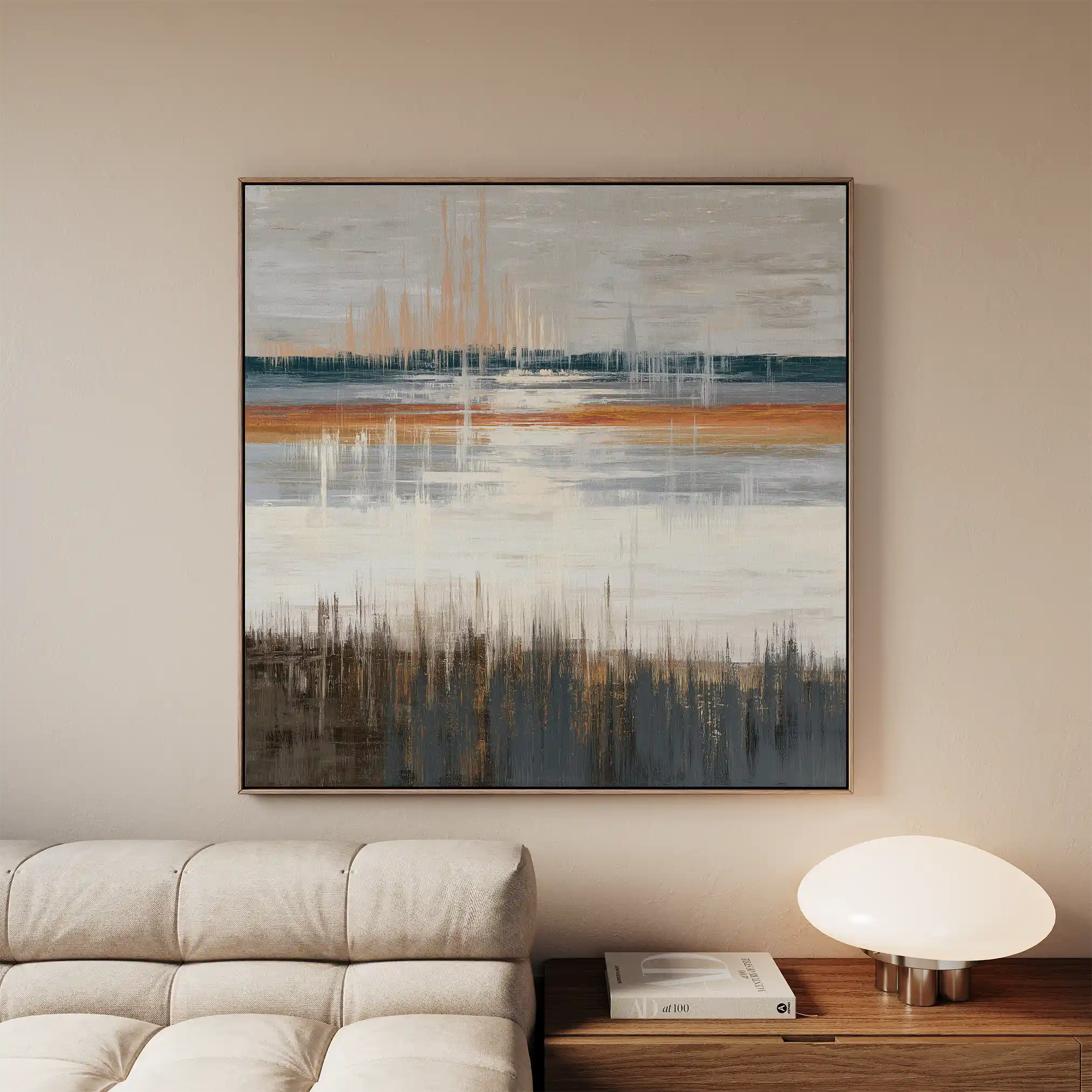 Abstract 1235 Canvas Art 60 x 60 cm / Black