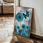 Floral 1235 Canvas Art 18" x 24" / 45 x 60 cm / Black