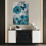 Floral 1235 Canvas Art 18" x 24" / 45 x 60 cm / Black