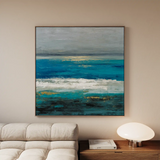 Abstract 1236 Canvas Art 16" x 16" / 40 x 40 cm / Black