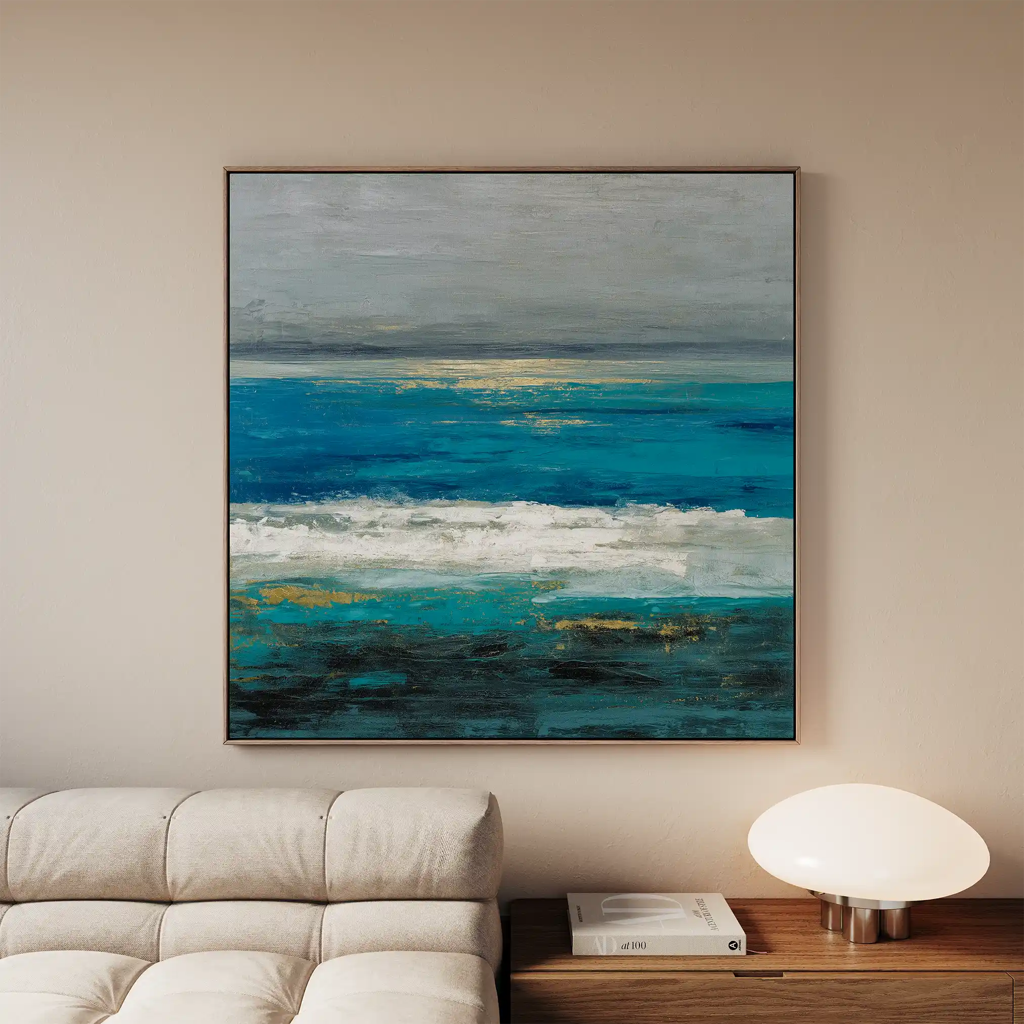 Abstract 1236 Canvas Art 60 x 60 cm / Black