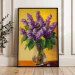 Floral 1236 Canvas Art 18" x 24" / 45 x 60 cm / Black