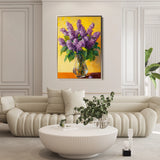 Floral 1236 Canvas Art 18" x 24" / 45 x 60 cm / Black