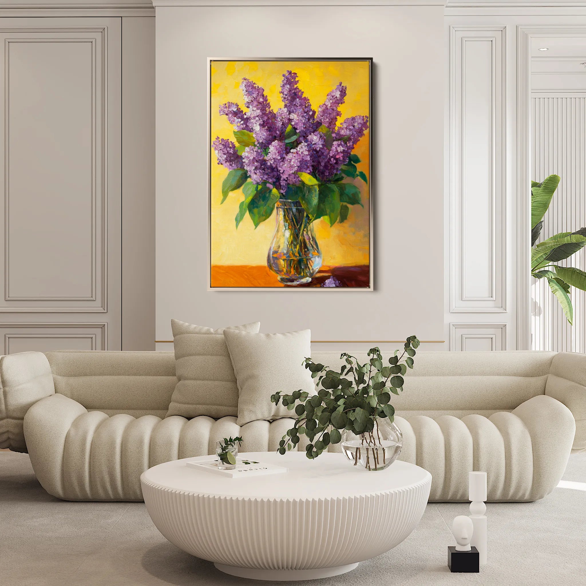 Floral 1236 Canvas Art 18" x 24" / 45 x 60 cm / Black