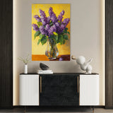 Floral 1236 Canvas Art 18" x 24" / 45 x 60 cm / Black