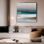Abstract 1237 Canvas Art 16" x 16" / 40 x 40 cm / Black