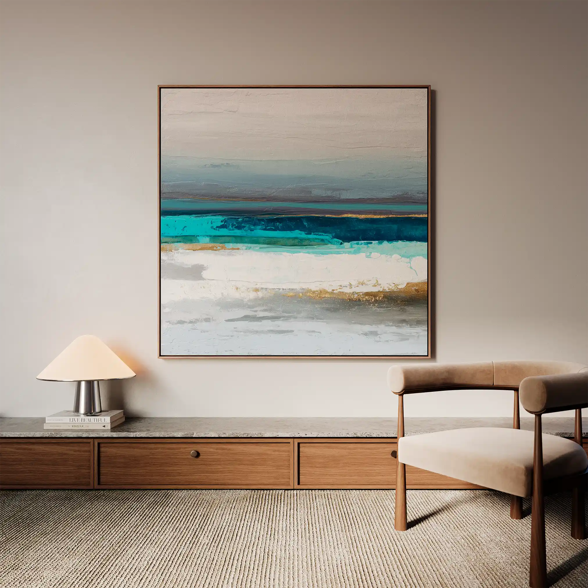 Abstract 1237 Canvas Art 60 x 60 cm / Black