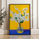 Floral 1237 Canvas Art 18" x 24" / 45 x 60 cm / Black