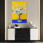 Floral 1237 Canvas Art 18" x 24" / 45 x 60 cm / Black