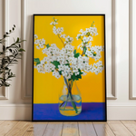 Floral 1237 Canvas Art 60 x 40 cm / Black