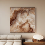 Abstract 1238 Canvas Art 16" x 16" / 40 x 40 cm / Black