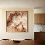 Abstract 1238 Canvas Art 16" x 16" / 40 x 40 cm / Black