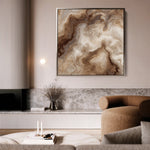 Abstract 1238 Canvas Art 16" x 16" / 40 x 40 cm / Black