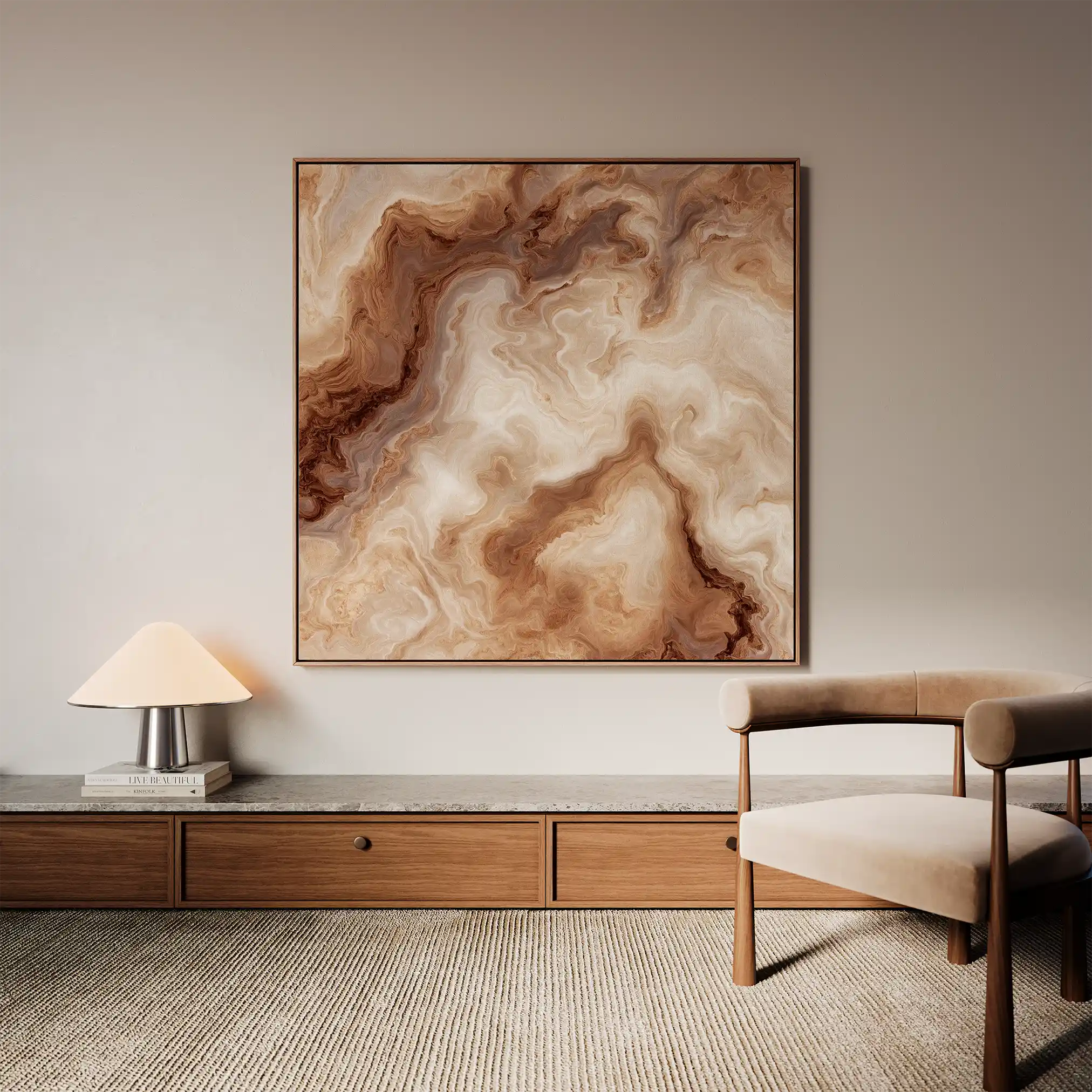 Abstract 1238 Canvas Art 60 x 60 cm / Black