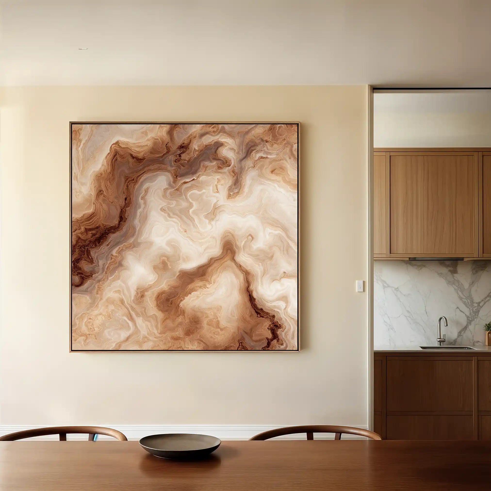 Abstract 1238 Canvas Art 60 x 60 cm / Black