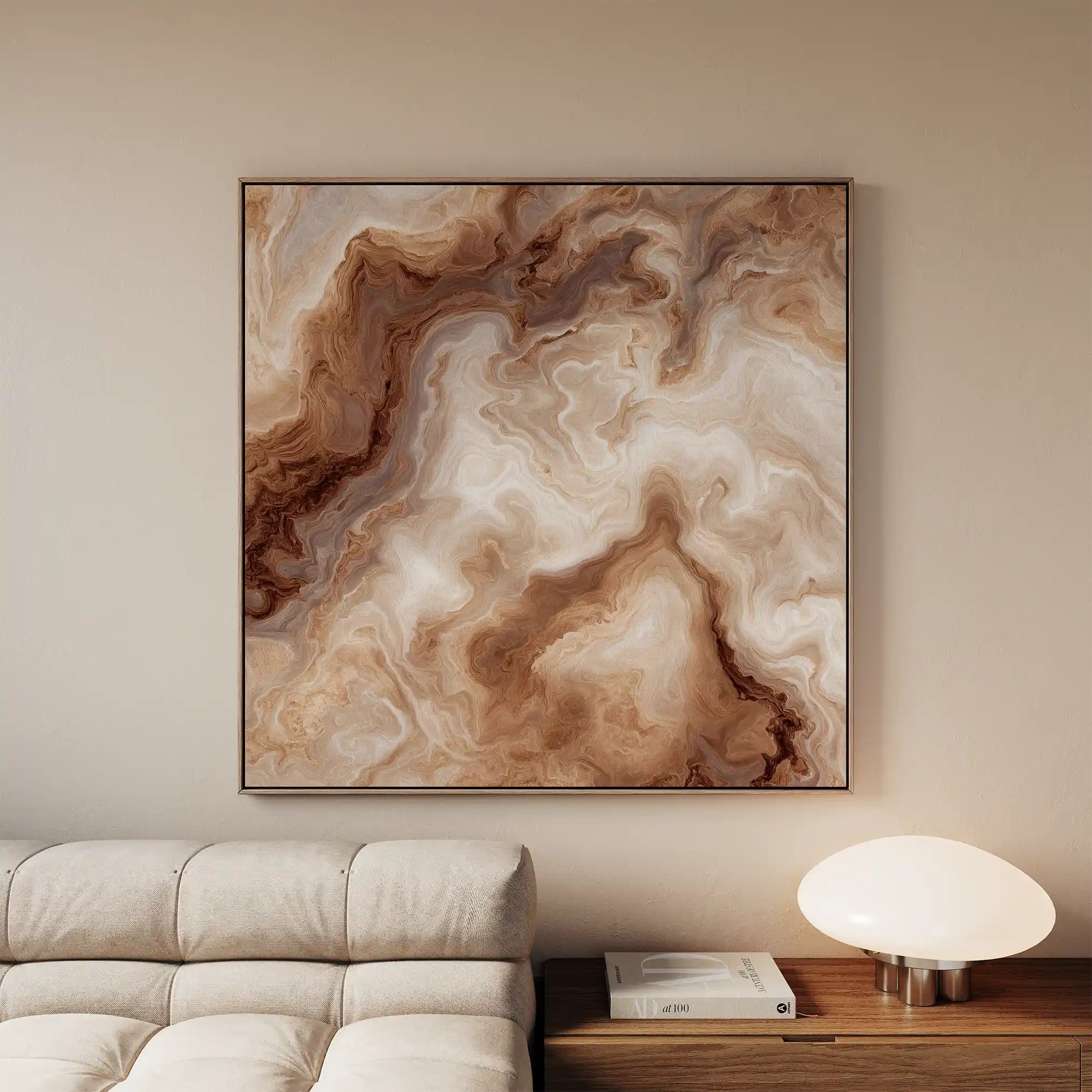 Abstract 1238 Canvas Art 60 x 60 cm / Black