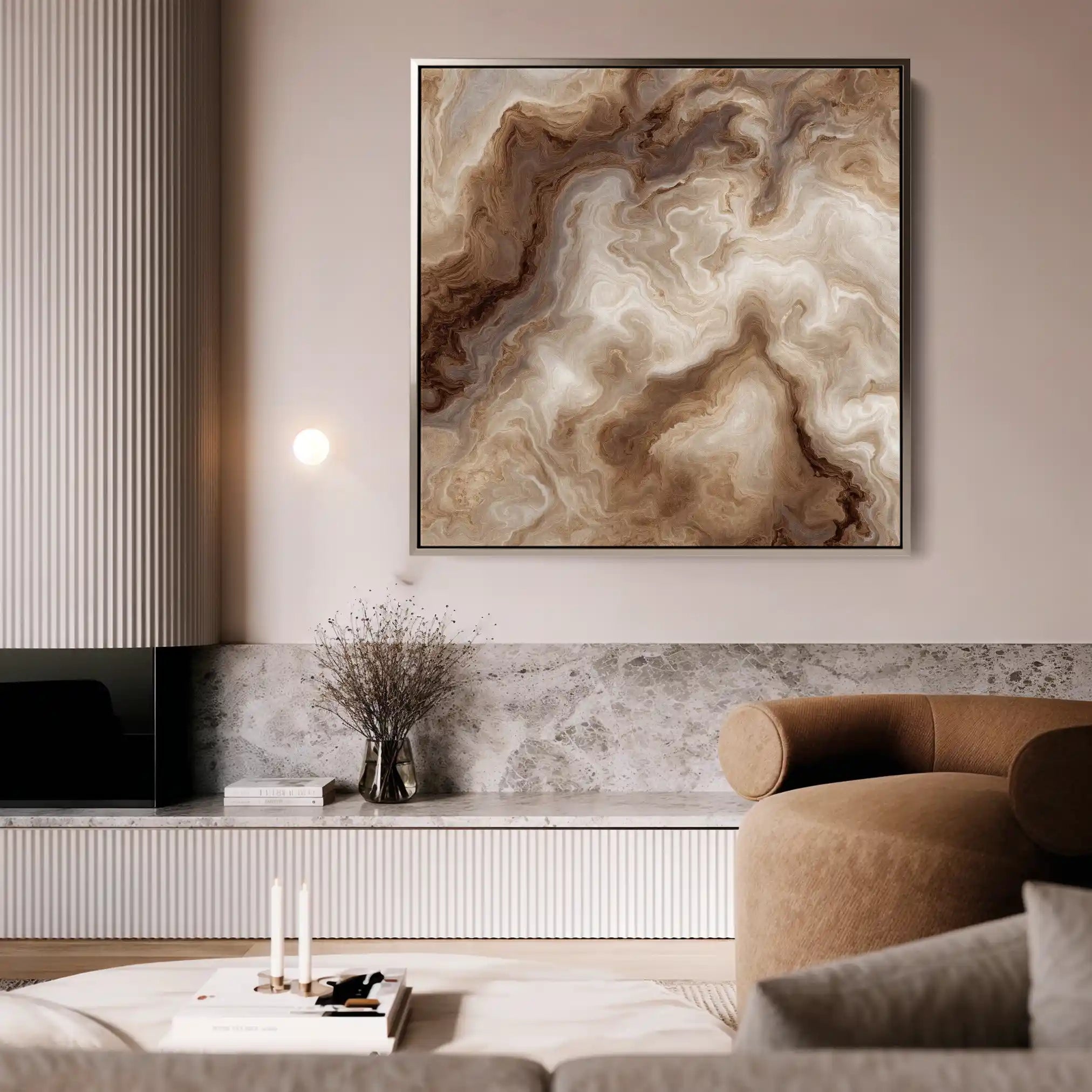 Abstract 1238 Canvas Art 60 x 60 cm / Black