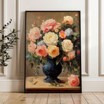 Floral 1238 Canvas Art 18" x 24" / 45 x 60 cm / Black