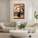 Floral 1238 Canvas Art 18" x 24" / 45 x 60 cm / Black