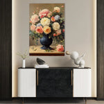 Floral 1238 Canvas Art 60 x 40 cm / Black