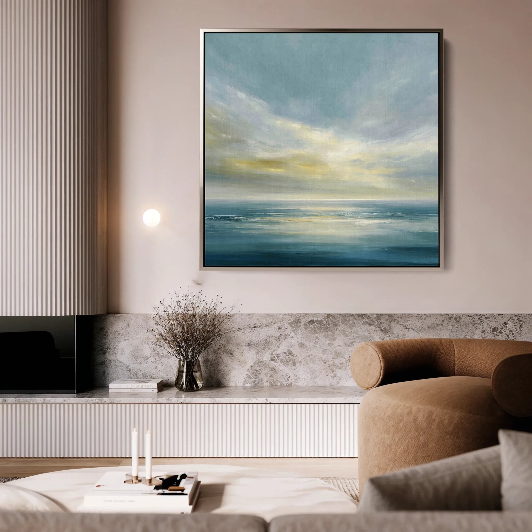 Abstract 1239 Canvas Art 16" x 16" / 40 x 40 cm / Black