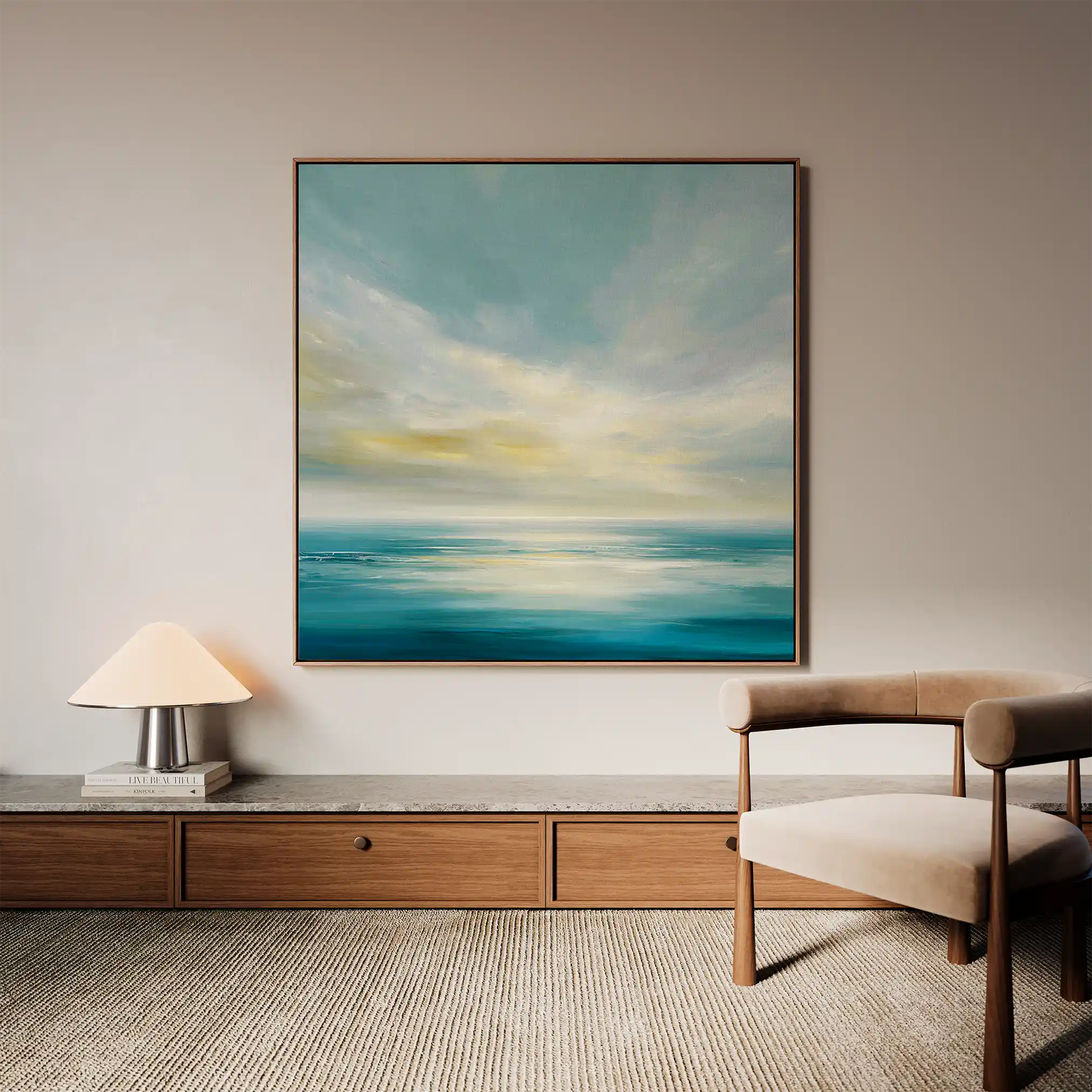 Abstract 1239 Canvas Art 60 x 60 cm / Black