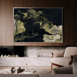 Abstract 124 Canvas Art 18" x 24" / 45 x 60 cm / Black