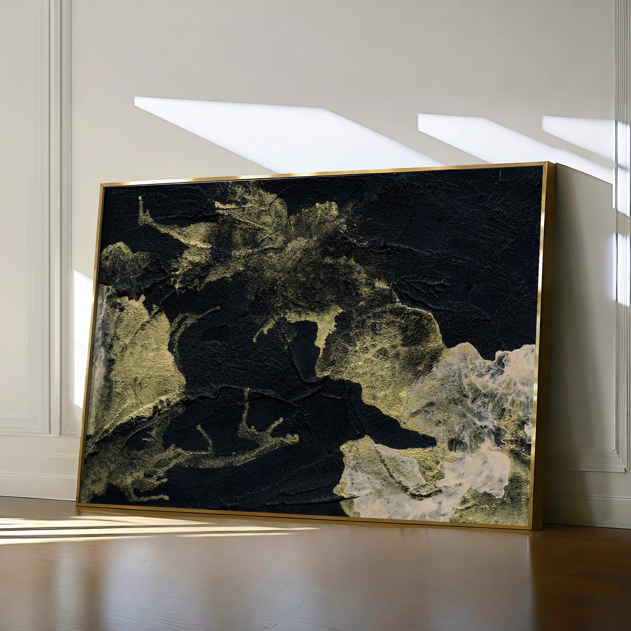 Abstract 124 Canvas Art 18" x 24" / 45 x 60 cm / Black
