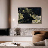 Abstract 124 Canvas Art 18" x 24" / 45 x 60 cm / Black