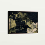 Abstract 124 Canvas Art 18" x 24" / 45 x 60 cm / Black
