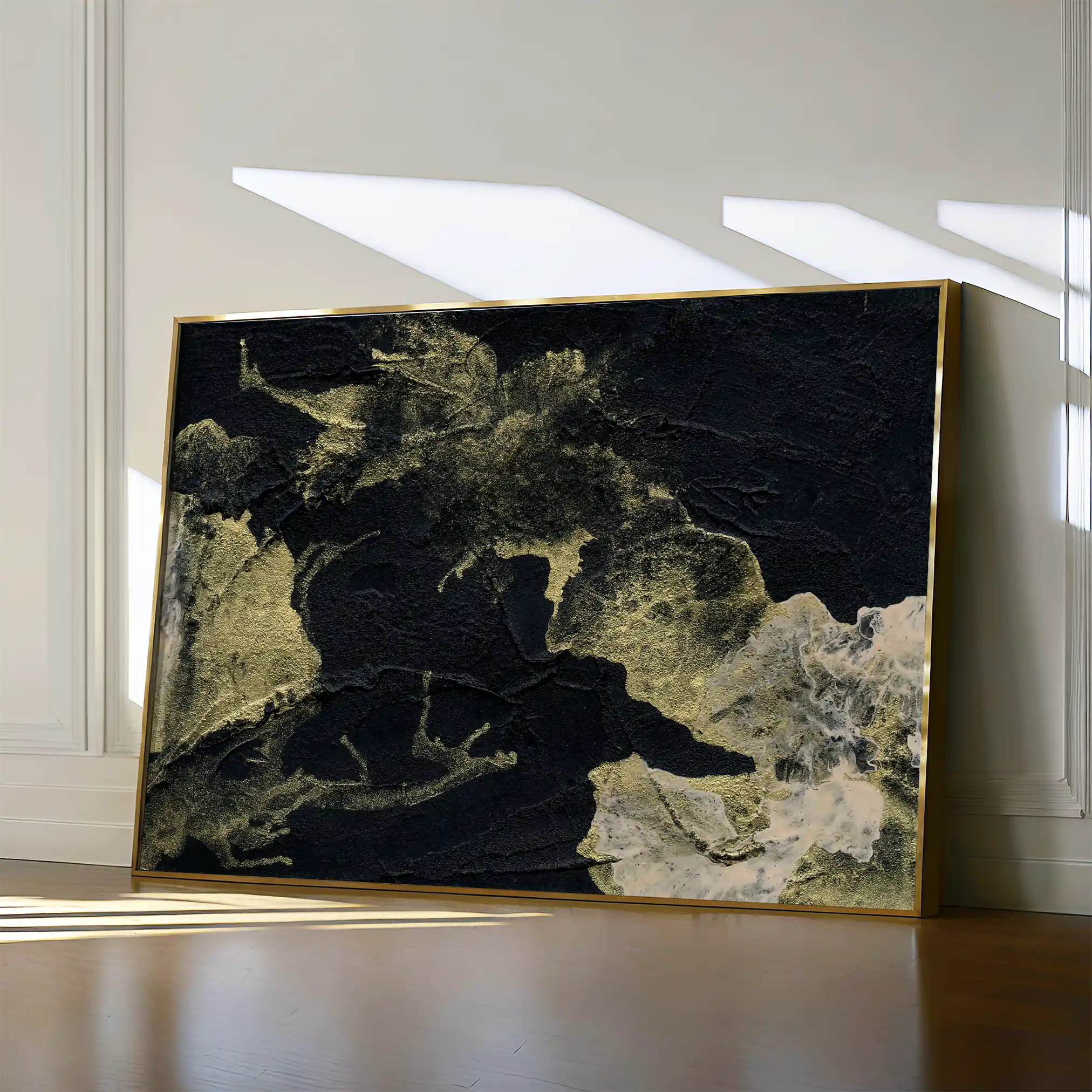 Abstract 124 Canvas Art 60 x 40 cm / Black