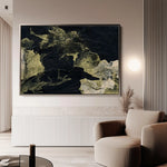 Abstract 124 Canvas Art 60 x 40 cm / Black