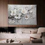 Floral 124 Canvas Art 18" x 24" / 45 x 60 cm / Black