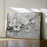 Floral 124 Canvas Art 18" x 24" / 45 x 60 cm / Black
