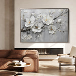 Floral 124 Canvas Art 18" x 24" / 45 x 60 cm / Black