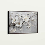 Floral 124 Canvas Art 18" x 24" / 45 x 60 cm / Black